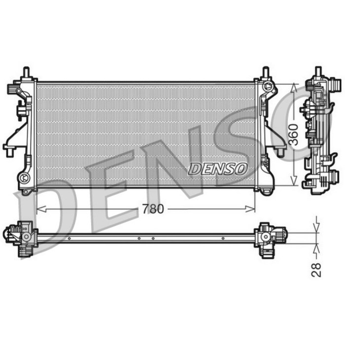 Радиатор охлаждения двигателя Denso DRM21101