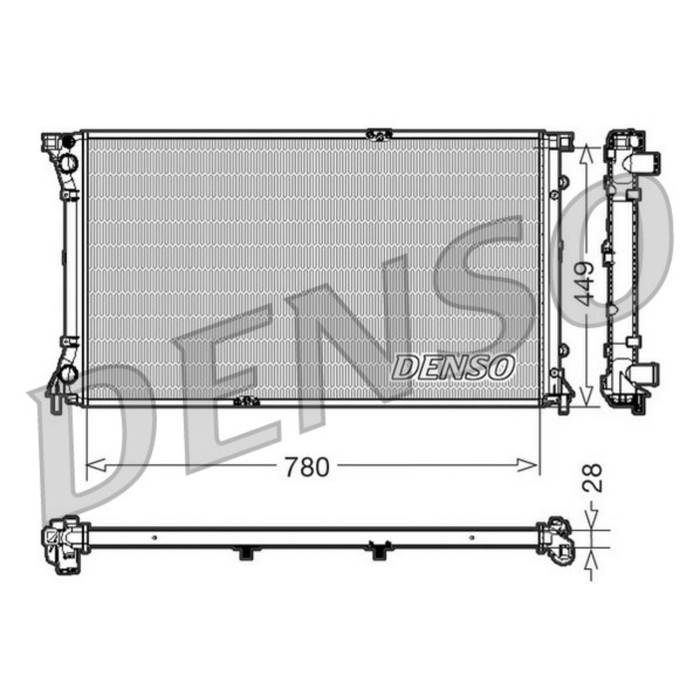 Радиатор охлаждения двигателя Denso DRM23098