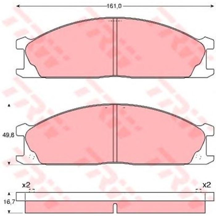Колодки тормозные TRW GDB1017