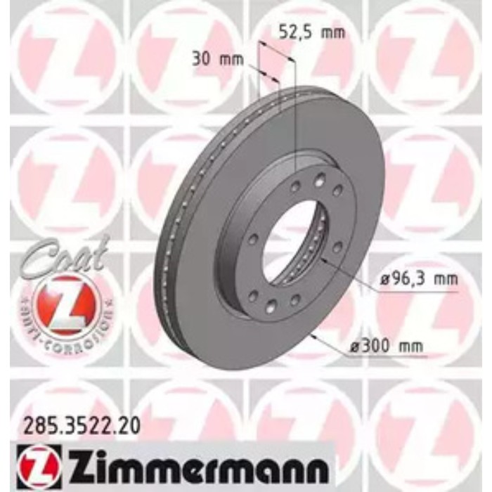 Диск тормозной ZIMMERMANN 285.3522.20