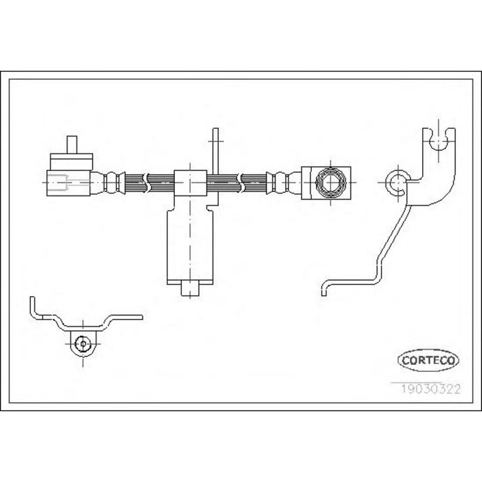 Шланг тормозной CORTECO 19030322