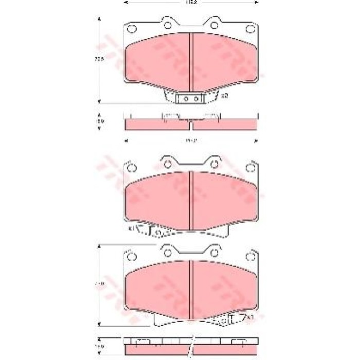 Колодки тормозные TRW GDB3383