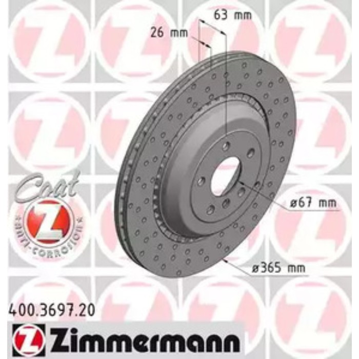Диск тормозной ZIMMERMANN 400.3697.20