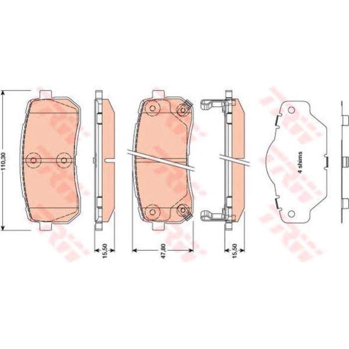 Колодки тормозные TRW GDB3449