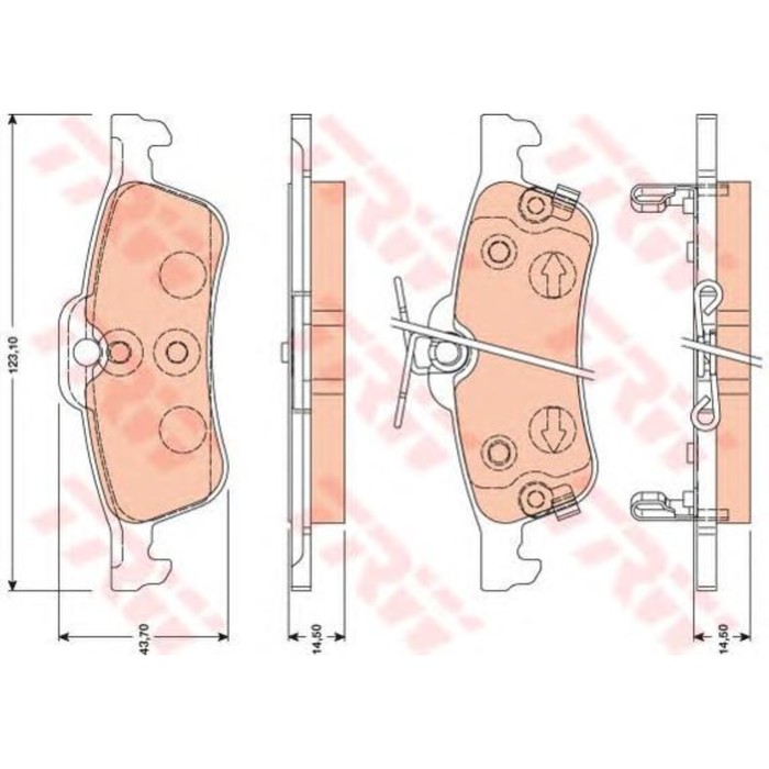 Колодки тормозные TRW GDB3458