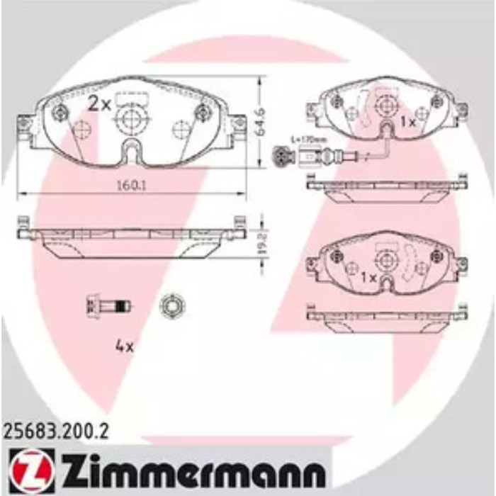 Диск тормозной ZIMMERMANN 25683.200.2