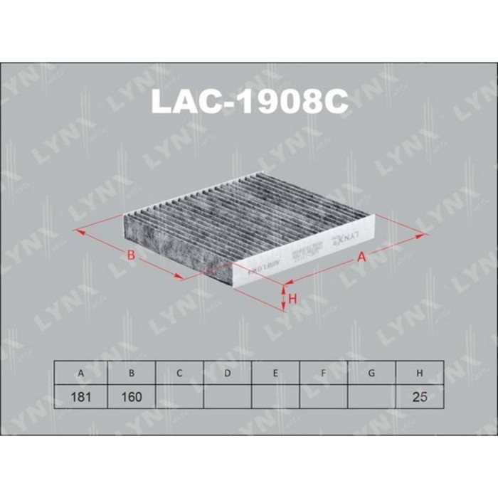 Фильтр салона LYNX LAC-1908C