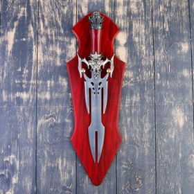 Сувенирный меч на планшете, раздвоенное лезвие, 45 см Ош