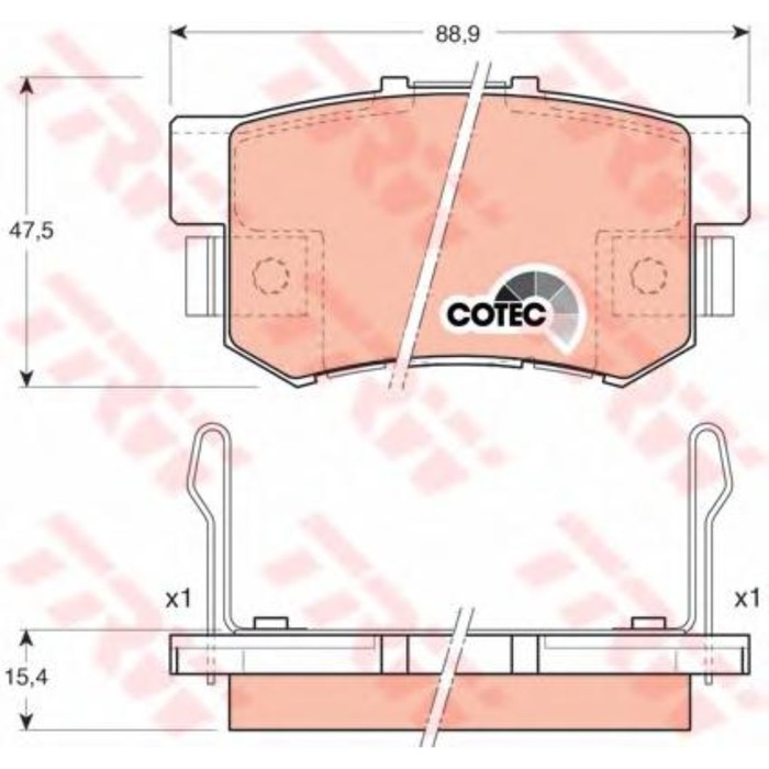 Колодки тормозные  TRW GDB3154