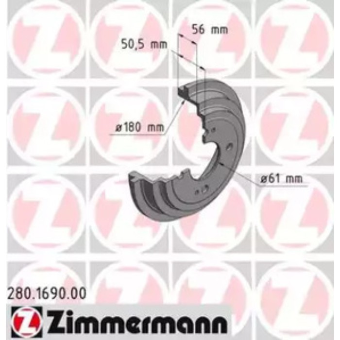 Колодки тормозные ZIMMERMANN 280.1690.00