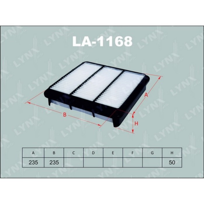Фильтр воздушный LYNX LA-1168
