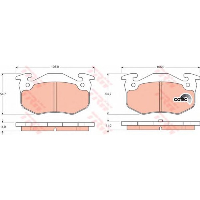 Колодки тормозные  TRW GDB1305