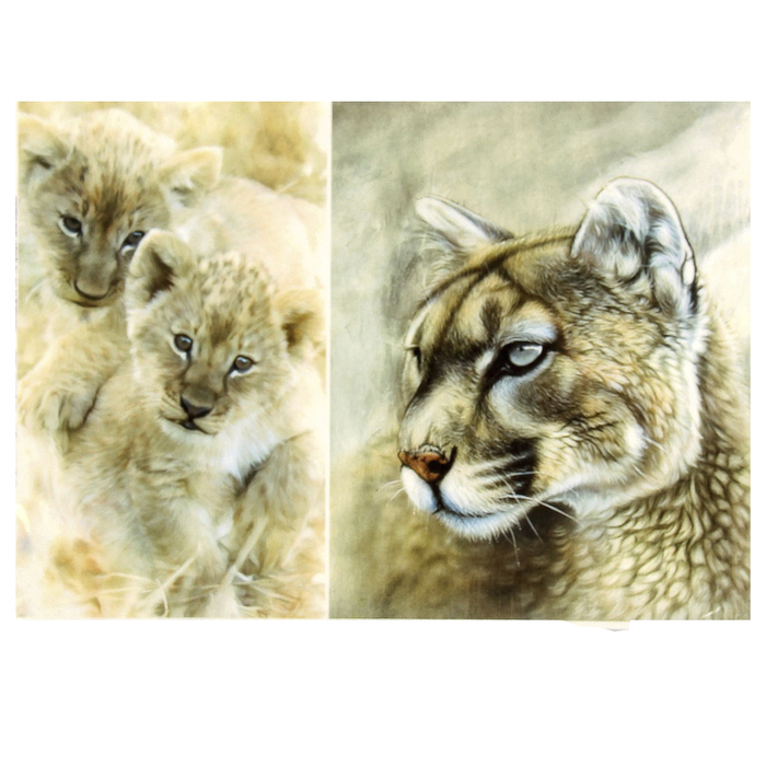 Декупажная карта "Пумы" плотность 45г/м2, формат А4