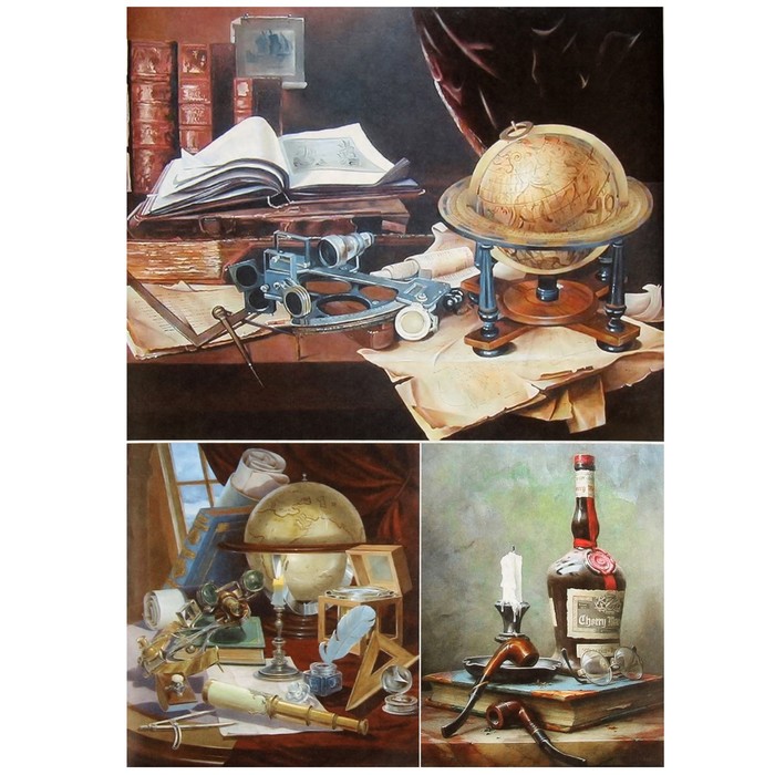 Декупажная карта "Папин кабинет" плотность 45г/м2, формат А4