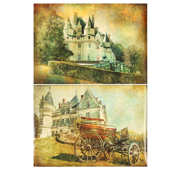 Декупажная карта "Усадьба" плотность 45г/м2,  формат А4