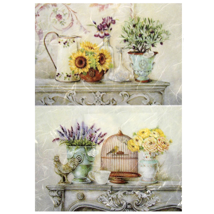 Рисовая декупажная карта "Ретро-интерьер" плотность 25г/м2, формат А4