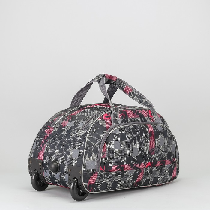 Сумка дорожная на колёсах, 1 отдел, 1 наружный карман, цвет серый