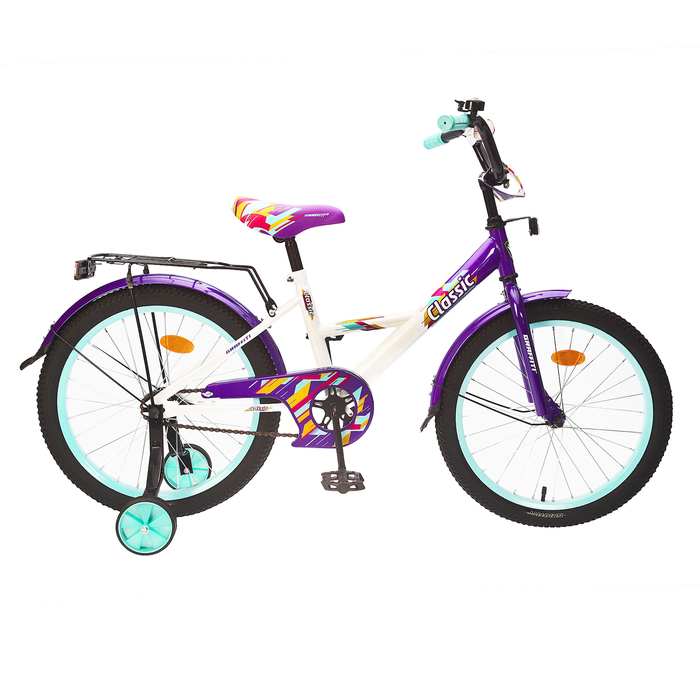 Велосипед 20" Graffiti Classic RUS, цвет белый/темно-фиолетовый