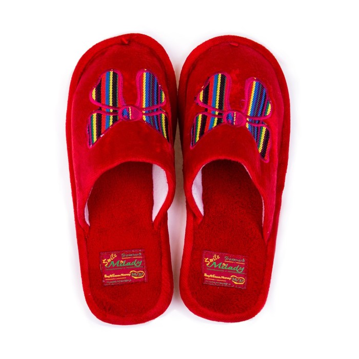 Тапочки женские арт. DW-C-8-027-08, цвет красный, размер 36/37