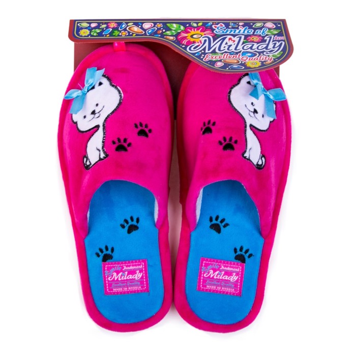 Тапочки женские арт. DW-С-8-101-07, цвет розовый, размер 37