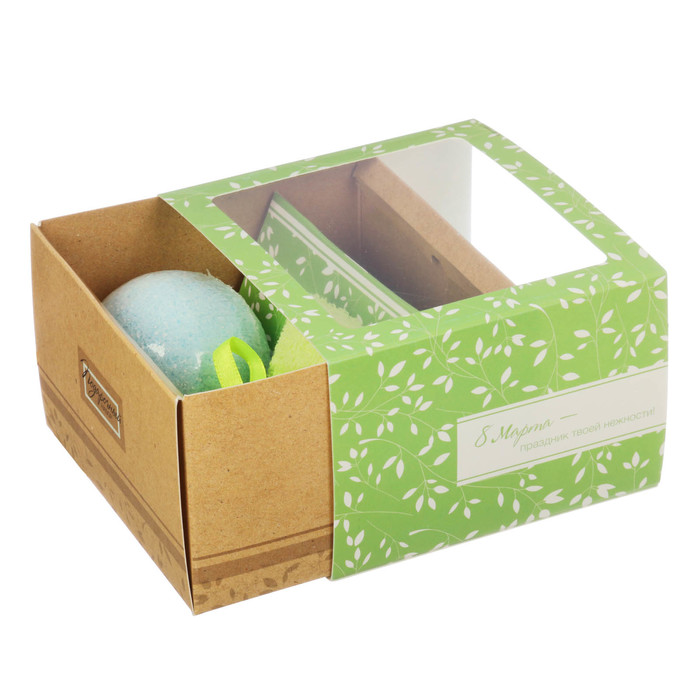 Подарочный набор "8 марта - праздник твоей нежности": соль, бурлящий шар, полотенце