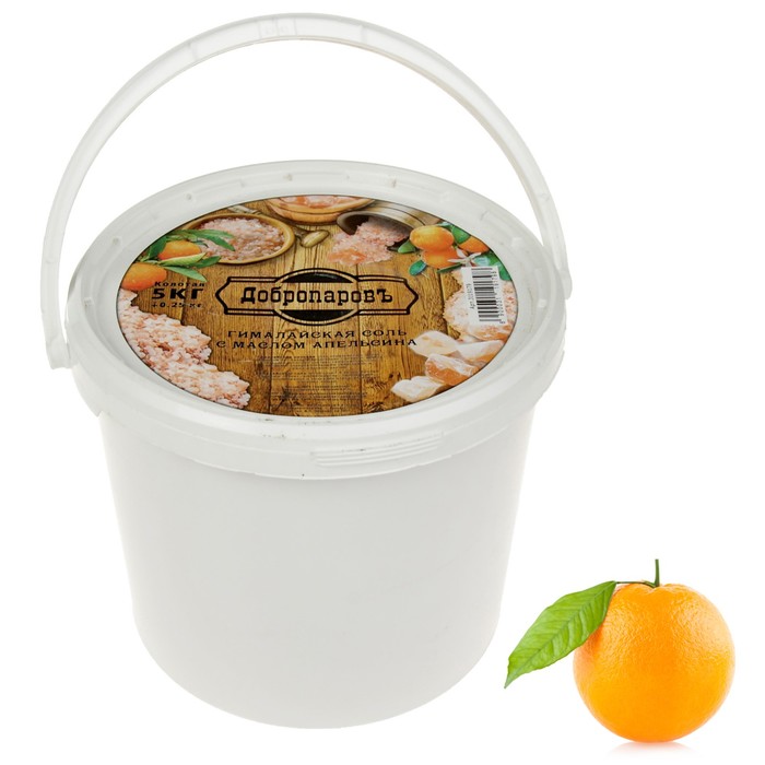 Гималайская розовая соль "Добропаровъ" с маслом апельсина, колотая, 50-120мм, 5 кг