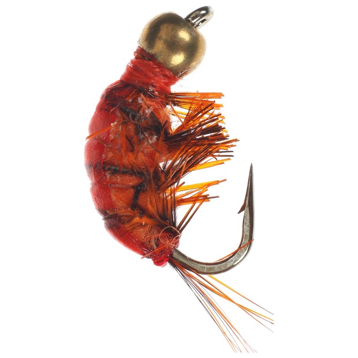 Мушка Gammarus Amphipod, 10, orange gold