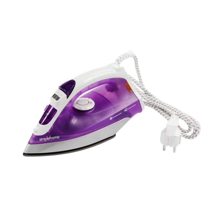 Утюг Scarlett SC-SI30P03, 1300-1600 Вт, паровой удар 50 г/мин, фиолетовый