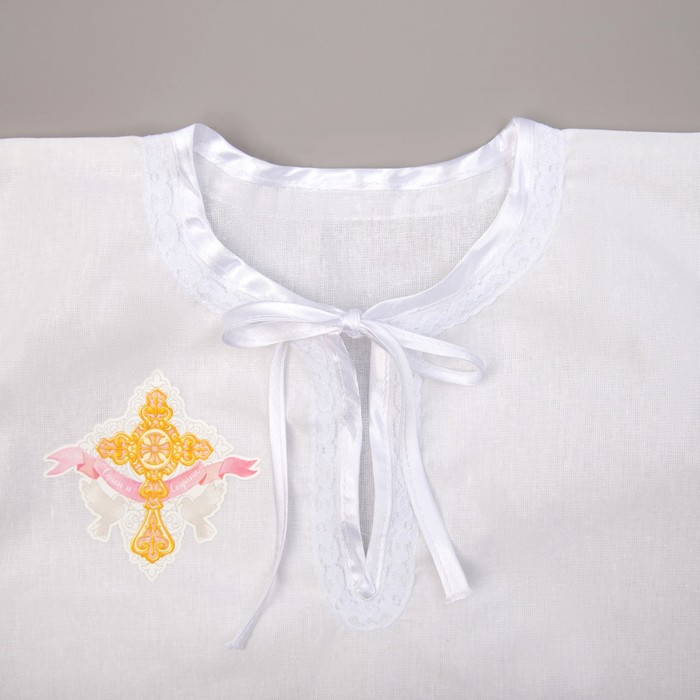 Набор крестильный для девочки (рубашка, пелёнка, мешок), рост 86-92 (28), 1,5-2 года,100% хлопок, бязь