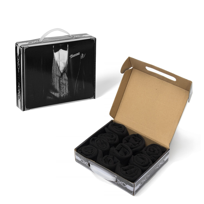 Набор мужских носков (10 пар) "Джентльмен", размер 41-44 (27-29 см)