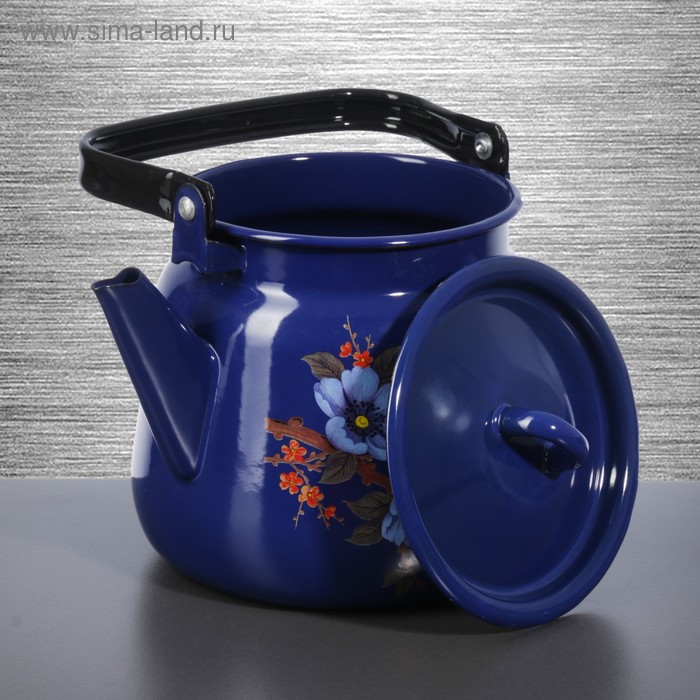 

Чайник, 3,5 л, индукция, цвет кобальтовый, рисунок МИКС