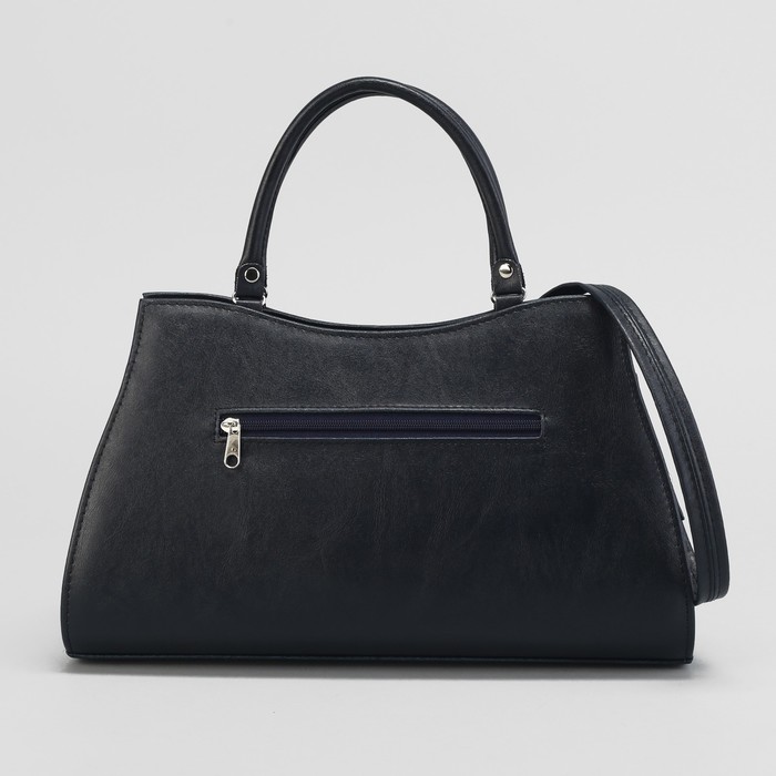 Сумка женская, отдел на молнии, наружный карман, длинный ремень, крокодил, цвет ярко-синий