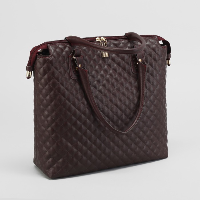 Сумка женская, отдел на молнии, наружный карман, стёжка, цвет бордовый