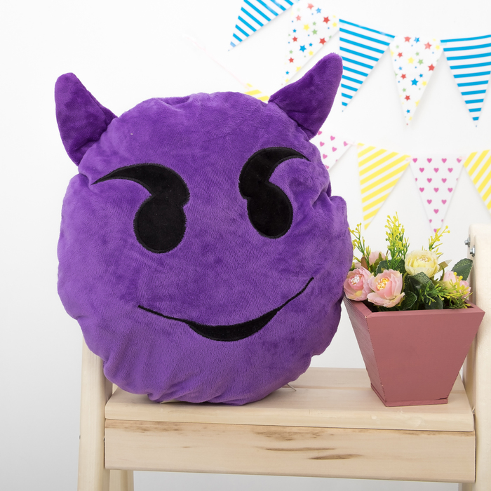 Подушка декоративная круглая "Смайл" Злюка d 32 см