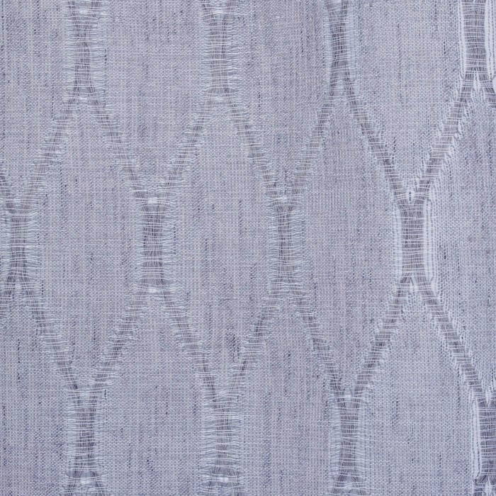 Штора портьерная "Этель" Плавные ромбы 135х270 см, цвет синий, 100% п/э