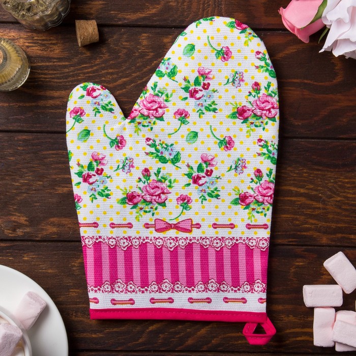 Варежка "Доляна" Прованс/вид 2, 18х26 см, 100% хлопок, рогожка 162 г/м2