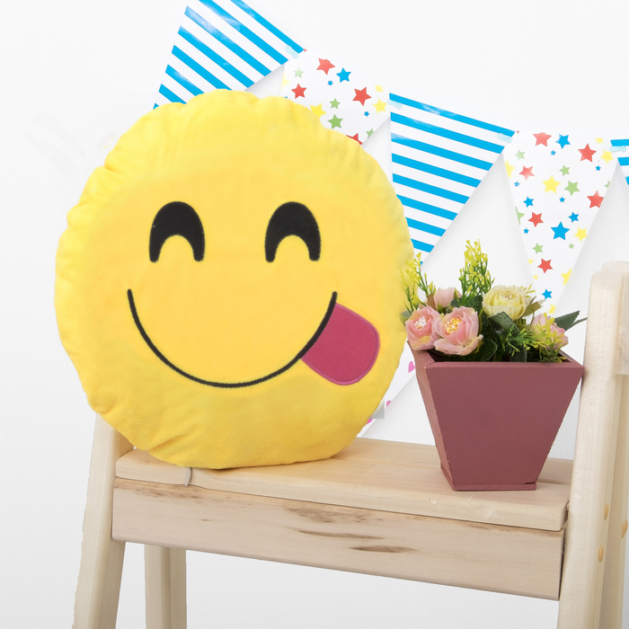 Подушка декоративная круглая "Смайл" Хитрый d 32 см