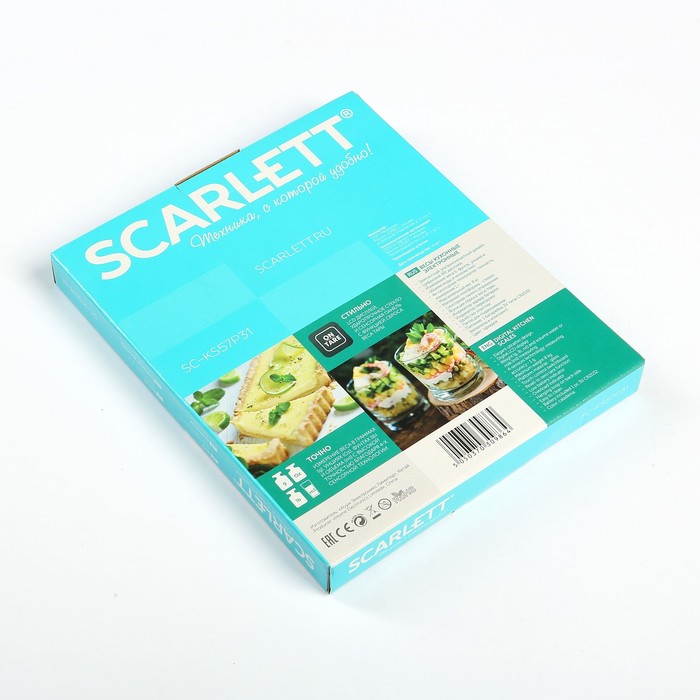 Весы кухонные Scarlett SC-KS57P31, электронные, до 8 кг, орхидея