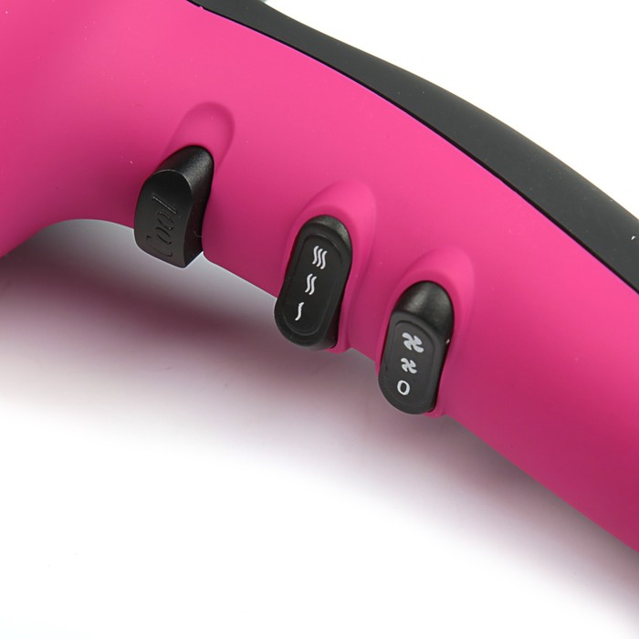 Фен Scarlett SC-HD70I16, 2000 Вт, 2 скорости, 3 температурных режима, черный / малиновый