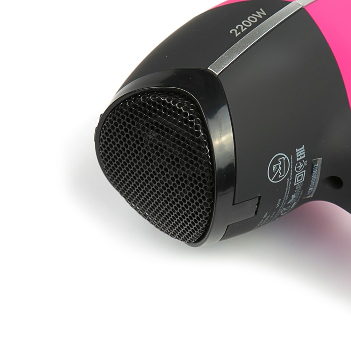 Фен Scarlett SC-HD70I16, 2000 Вт, 2 скорости, 3 температурных режима, черный / малиновый