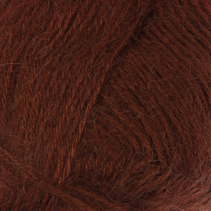 Пряжа "Angora de lux" 70% мохер, 30% акрил 520м/100гр (3067 коричневый)