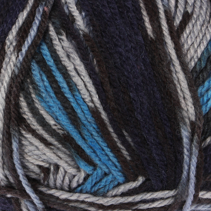 Пряжа "Crazy color" 25% шерсть, 75% акрил 260м/100гр (174 принт)