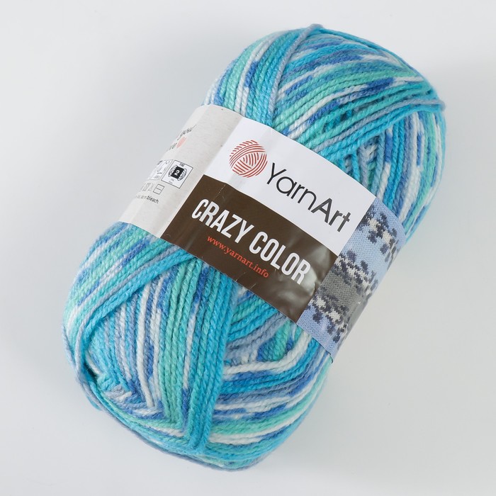 

Пряжа "Crazy color" 25% шерсть, 75% акрил 260м/100гр (98 принт)