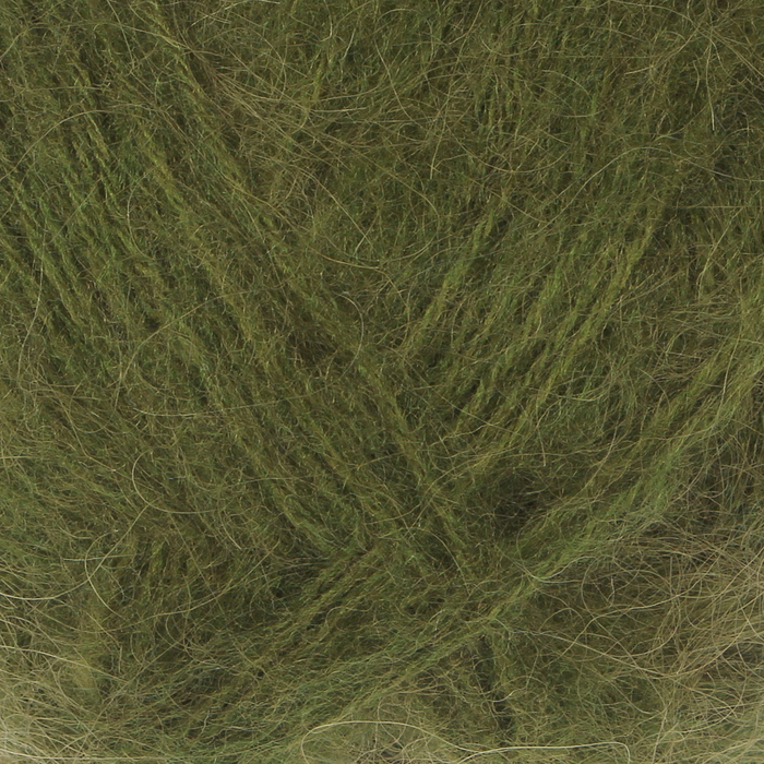 Пряжа "Angora de lux" 70% мохер, 30% акрил 520м/100гр (530 зелёный)