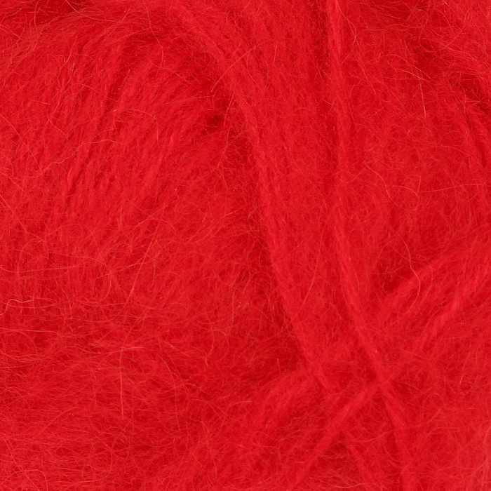 Пряжа "Angora de lux" 70% мохер, 30% акрил 520м/100гр (156 алый)