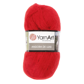 

Пряжа "Angora de lux" 70% мохер, 30% акрил 520м/100гр (156 алый)
