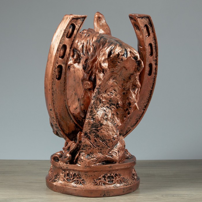 Фигура "Голова коня в подкове" медь 60см 1235910