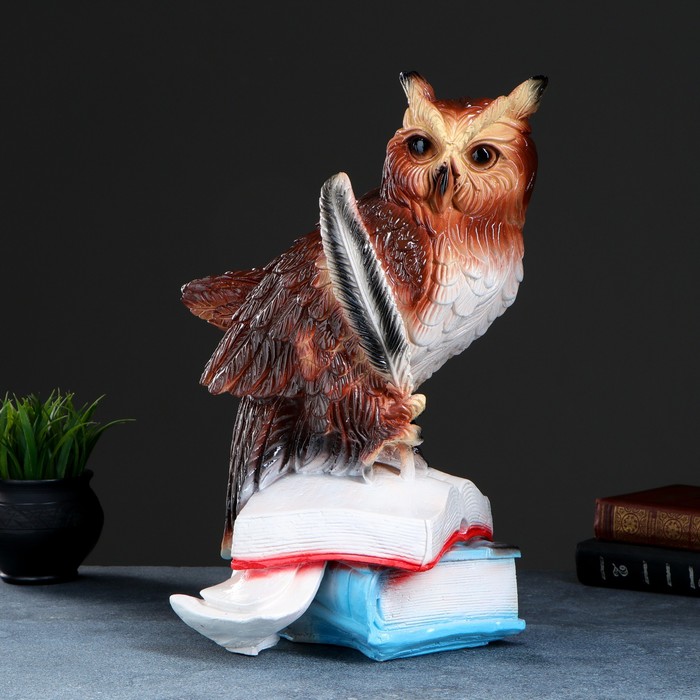 Копилка "Сова с пером" цветная 45см