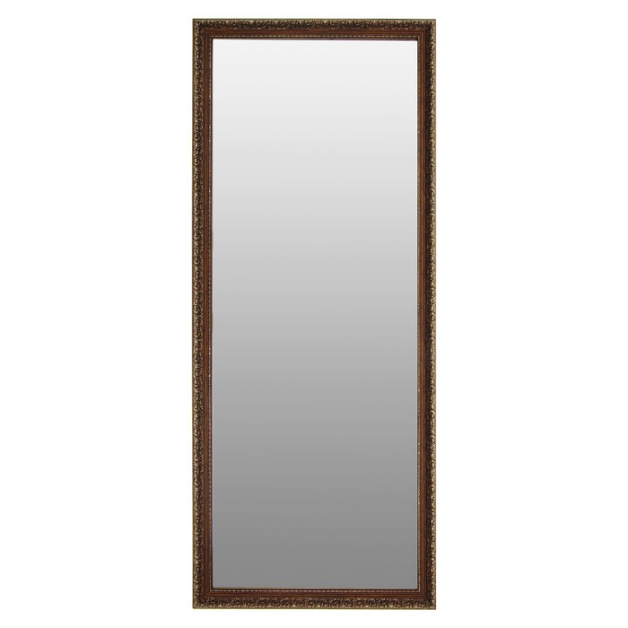 Зеркало в коричнево-серебряной раме, 50х120 см