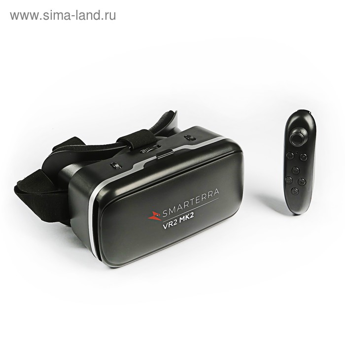 фото 3d очки smarterra vr2 mark 2 pro, bt- контроллер для смартфонов, черные